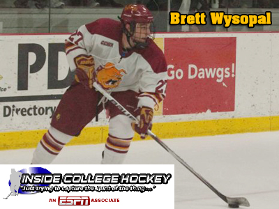 Inside College Hockey.com features Ferris State's Brett Wysopal