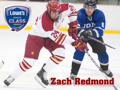 Senior Zach Redmond chosen as a 2010-11 Lowe's Senior CLASS Award Ice Hockey Candidate.  (Photo by Ed Hyde)