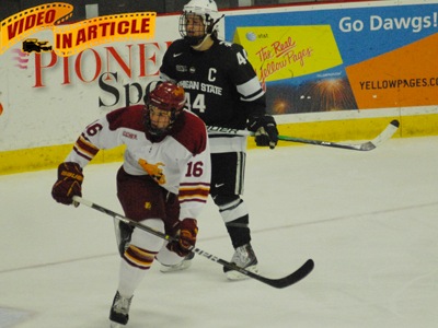 #20 Ferris State Hockey Tripped Up  3-2 By  Michigan State