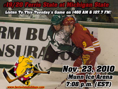 Nationally-Ranked Ferris State Skates At Michigan State This Tuesday Night