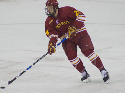 Zach Redmond will serve as Ferris State Hockey's team captain for the upcoming 2010-11 season.  (Photo by Joe Gorby)