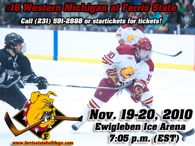 Bulldog Hockey Hosts Nationally-Ranked Western Michigan This Weekend
