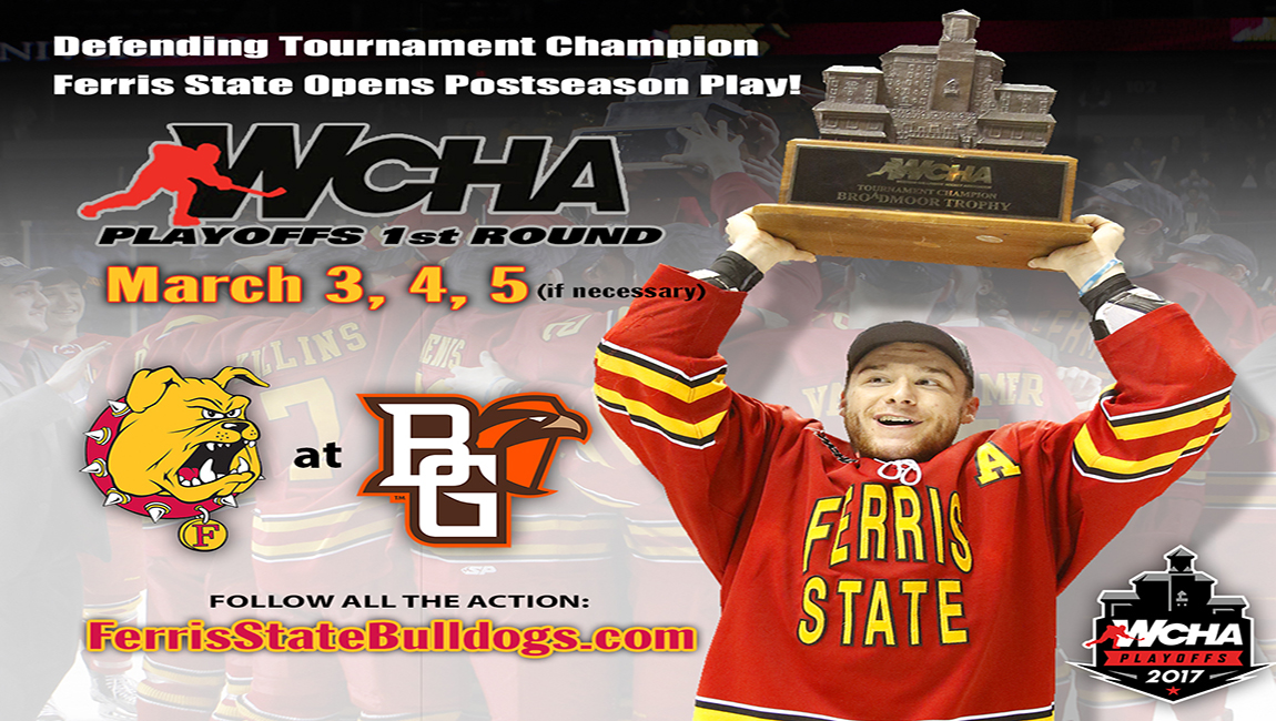 Defending Broadmoor Trophy Champions Begin Postseason Quest At Bowling Green In WCHA Playoffs This Week