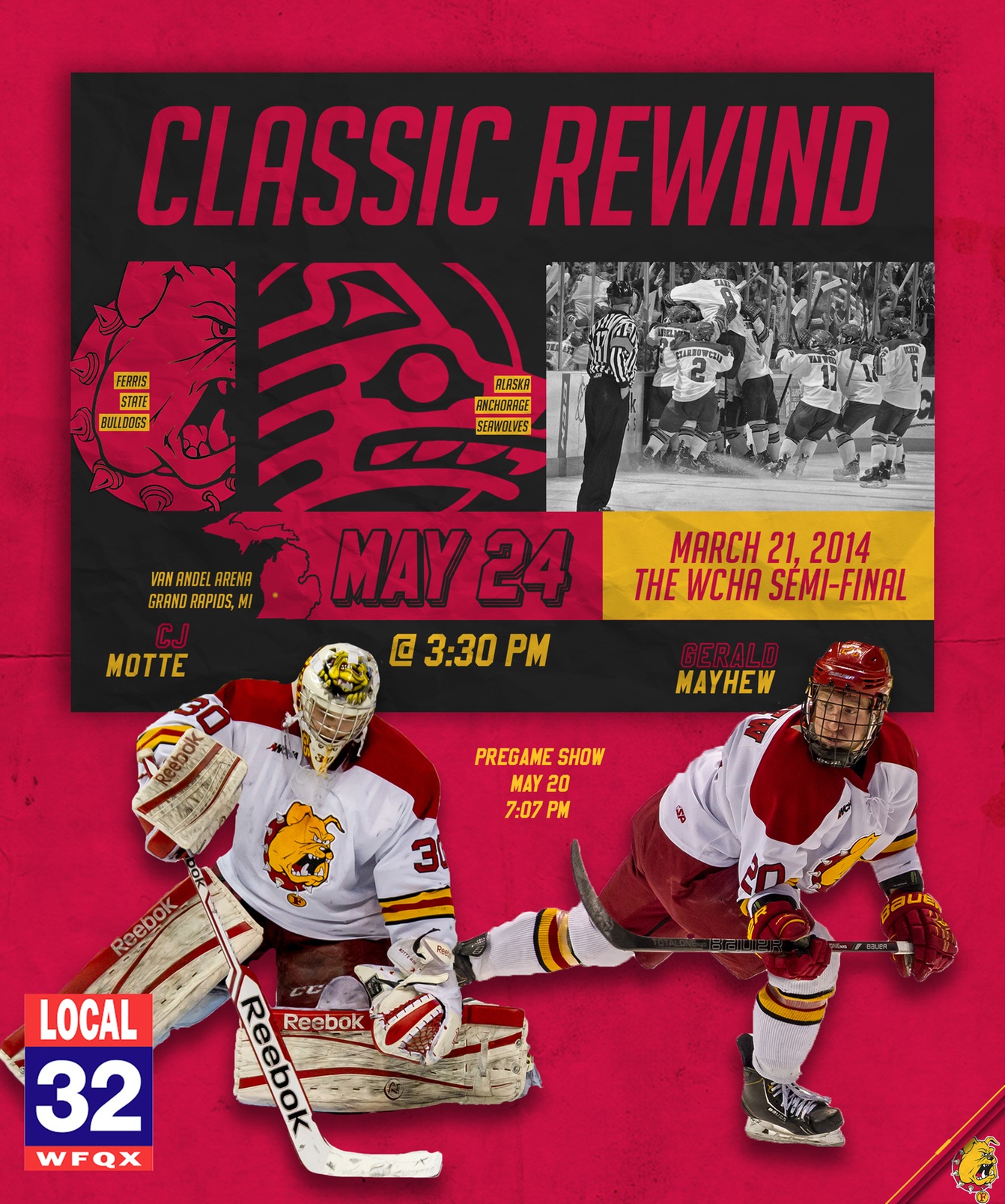 TELEVISED! WFQX/Local 32 To Pick Up Re-Airing of 2014 Dramatic WCHA Semifinal Victory
