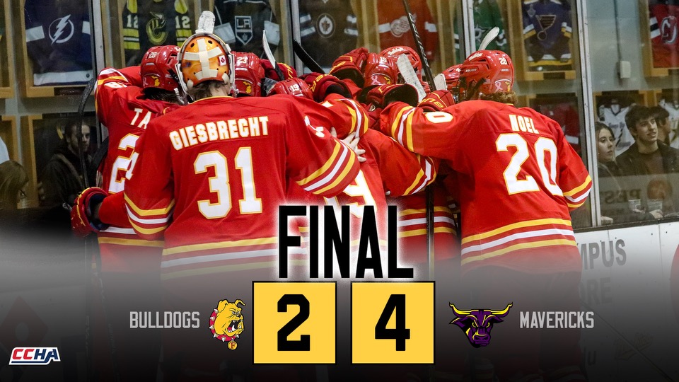 Bulldog Hockey Falls to Minnesota State in Road CCHA Battle