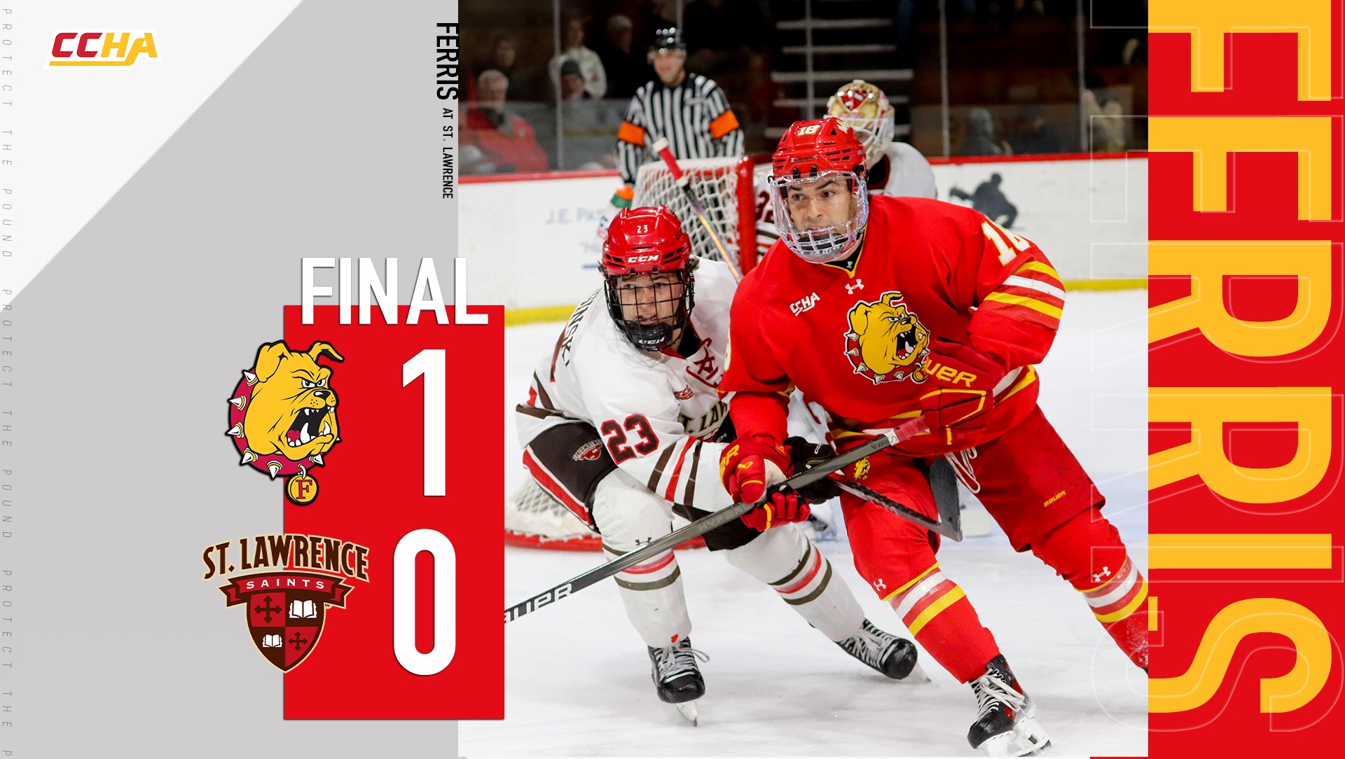 West Shuts Out St. Lawrence as Ferris State Hockey Rolls To Road Victory