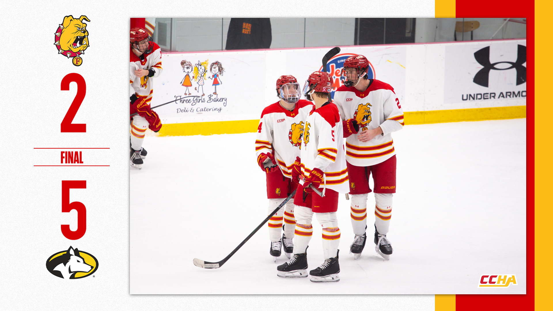 Ferris State Hockey Falls 5-2 to Michigan Tech in Final CCHA Game of 2025