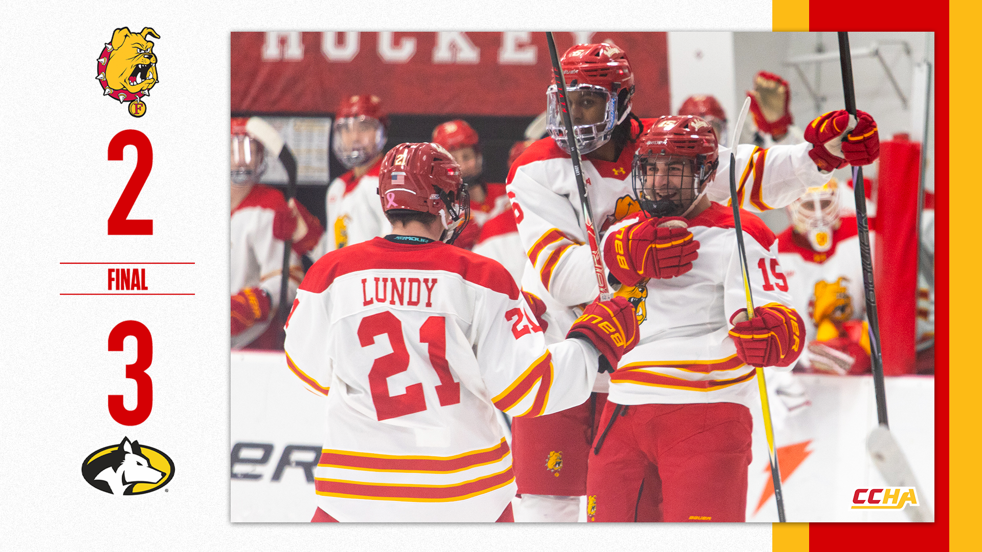 Ferris State Hockey Suffers 3-2 Home Setback to Michigan Tech in Weekend Opener