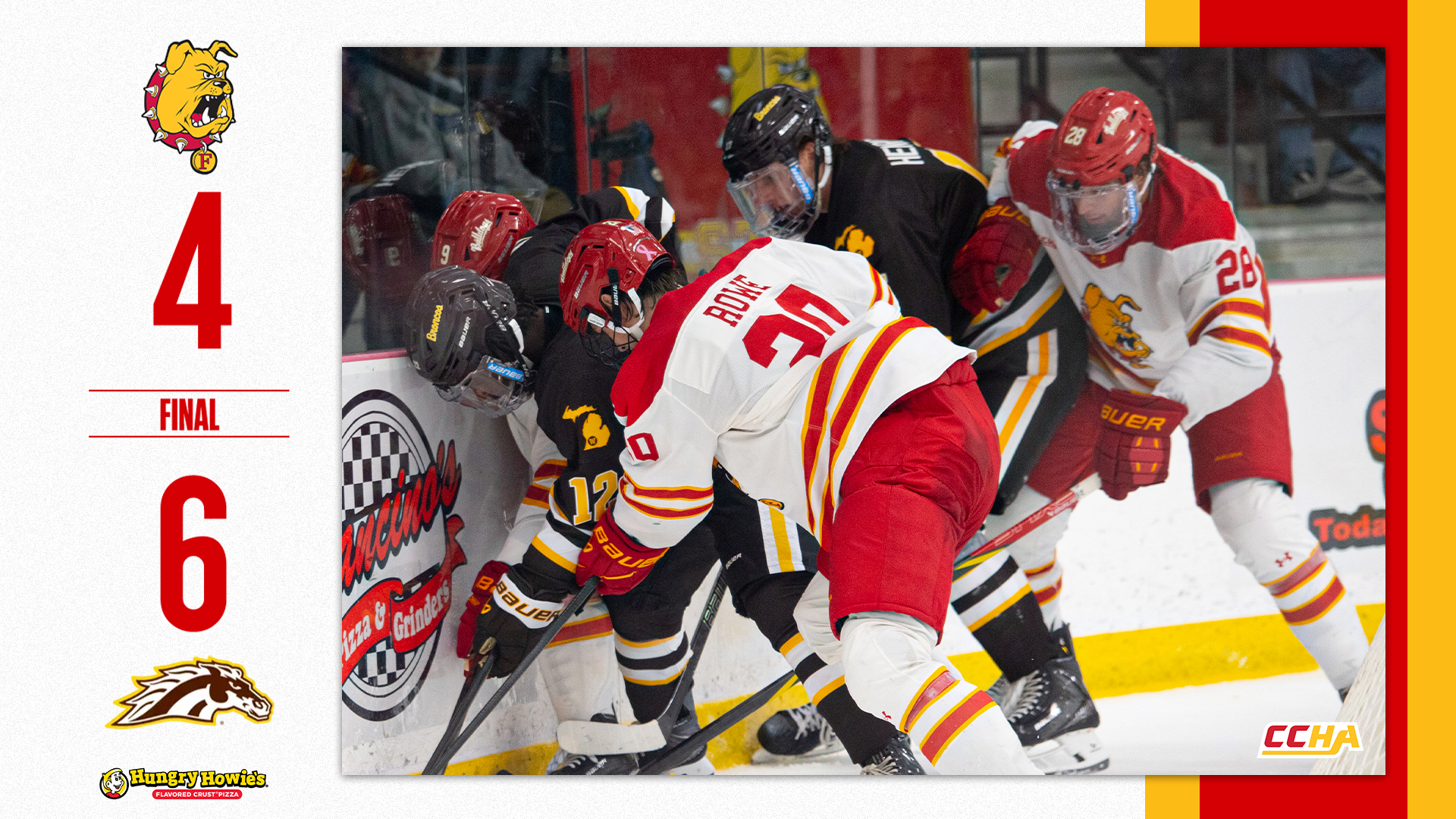 Ferris State Hockey Splits Against #1 Western Michigan as Friday Comeback Falls Short