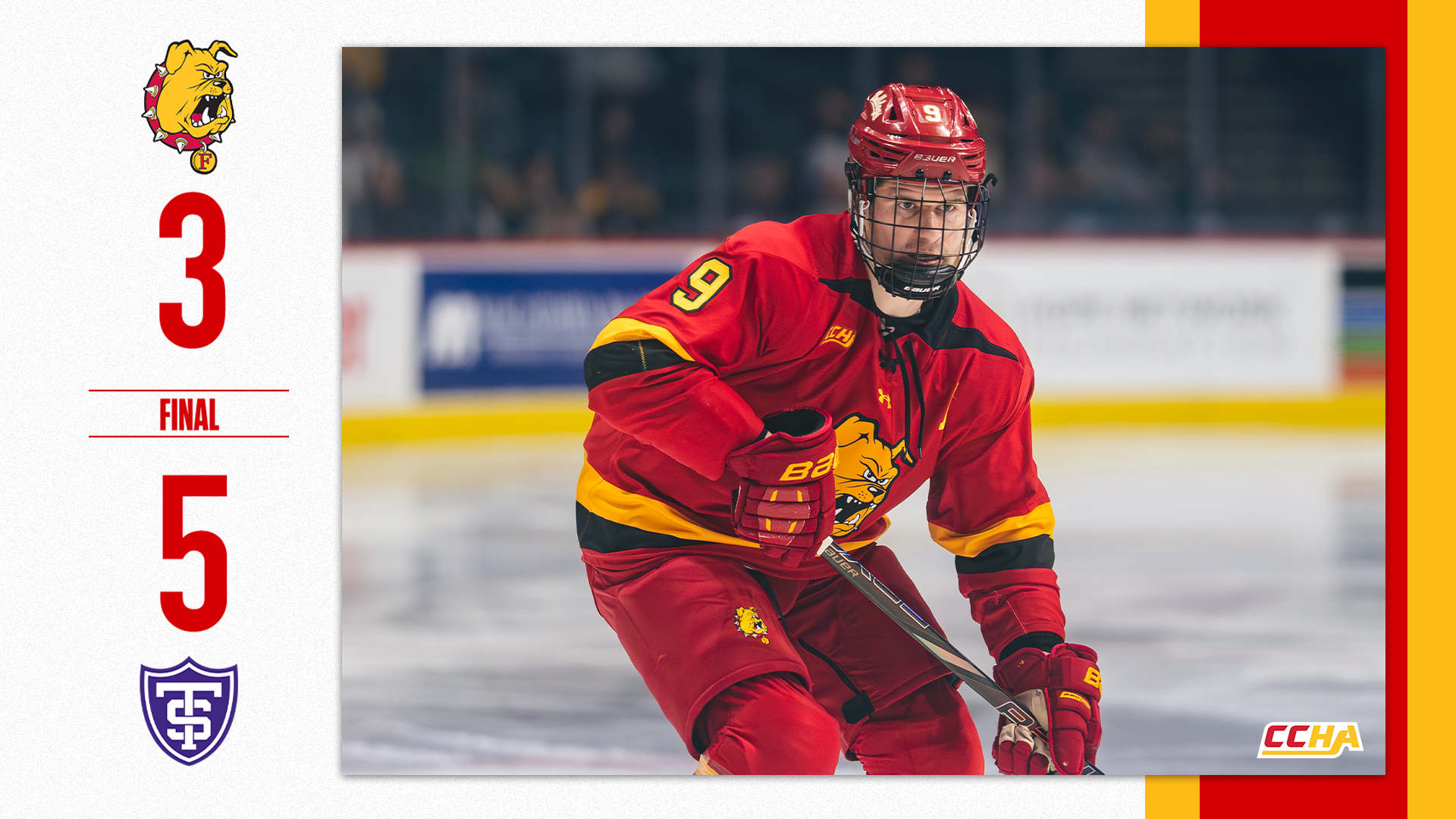 Ferris State Hockey Falls to St. Thomas in First Game at Lee & Penny Anderson Arena