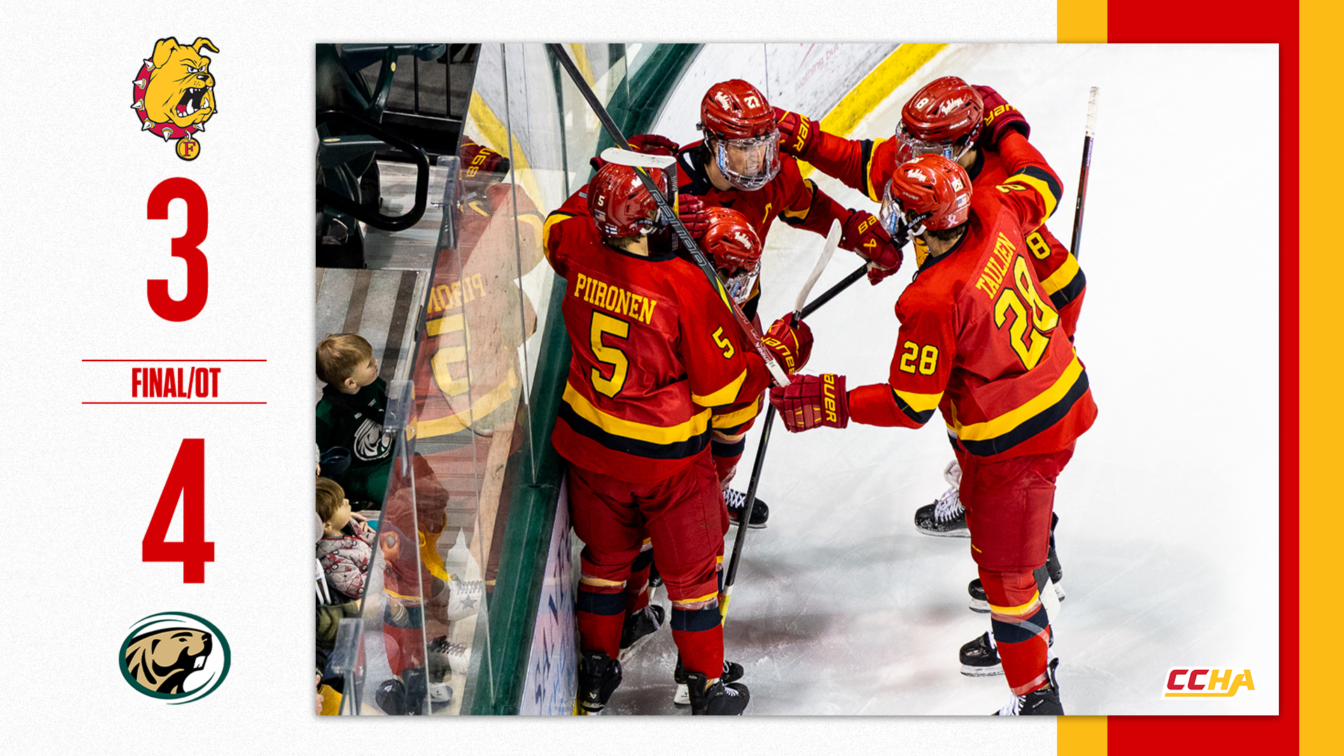 Ferris State Comeback Falls Short in Overtime as Bulldogs Take Four Points in Series Against Beavers