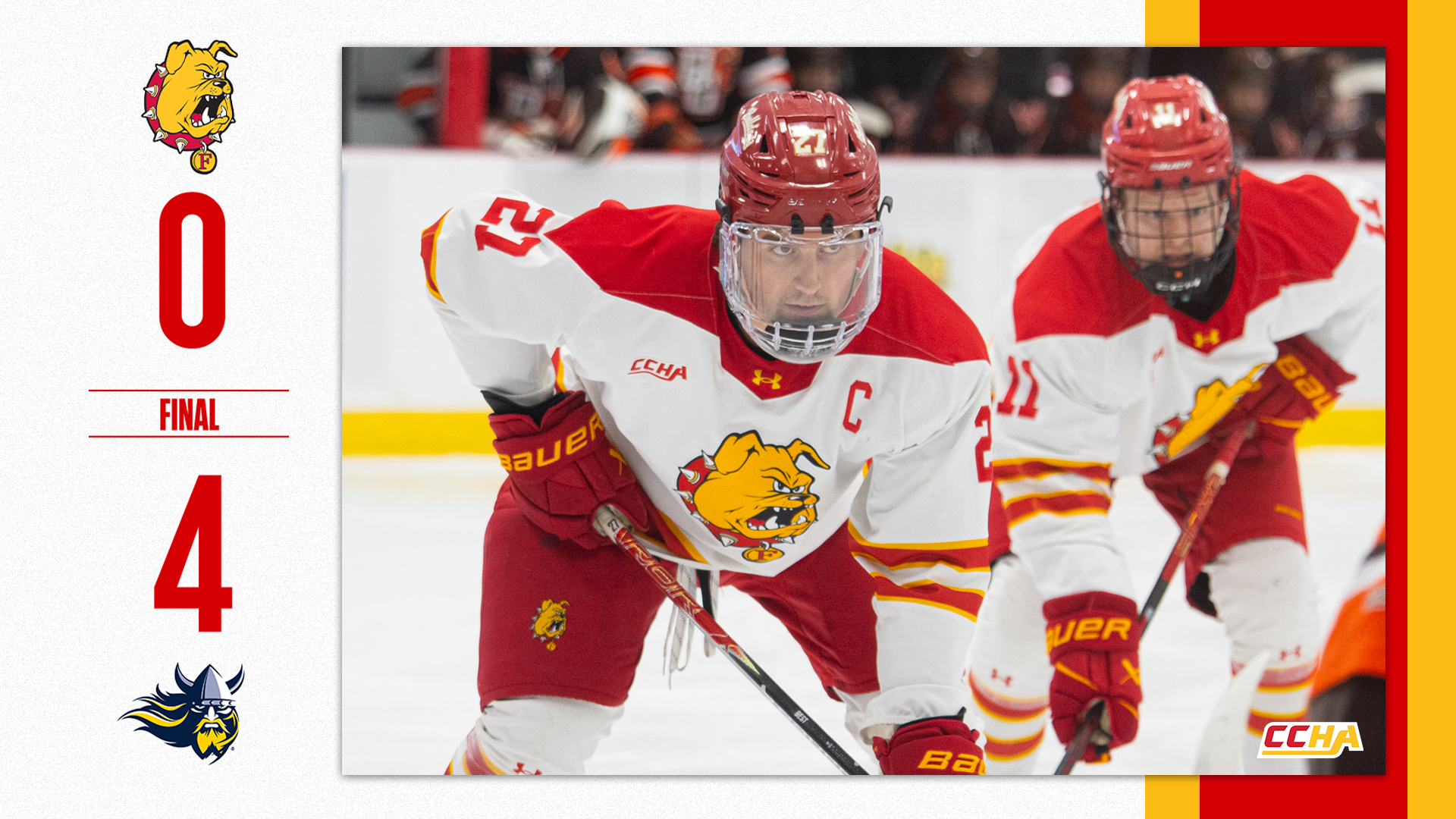 Ferris State Hockey Falls 4-0 to #15 Augustana