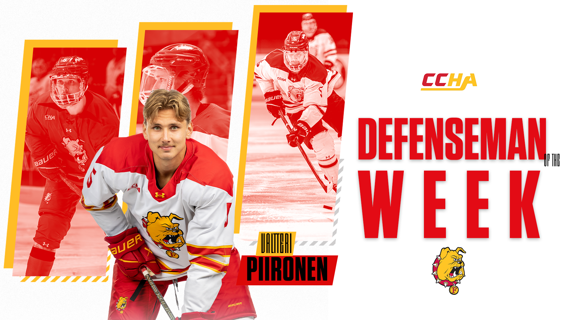 FSU Hockey&rsquo;s Valtteri Piironen Named CCHA Defenseman of the Week