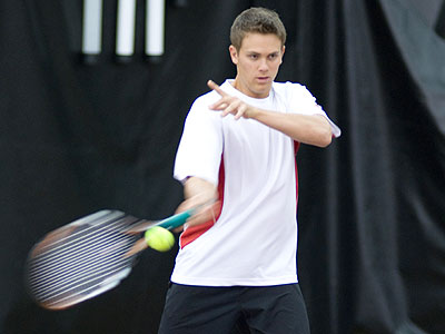 Justin Hermes was a straight-set winner in singles versus MTU (FSU Photo Services)