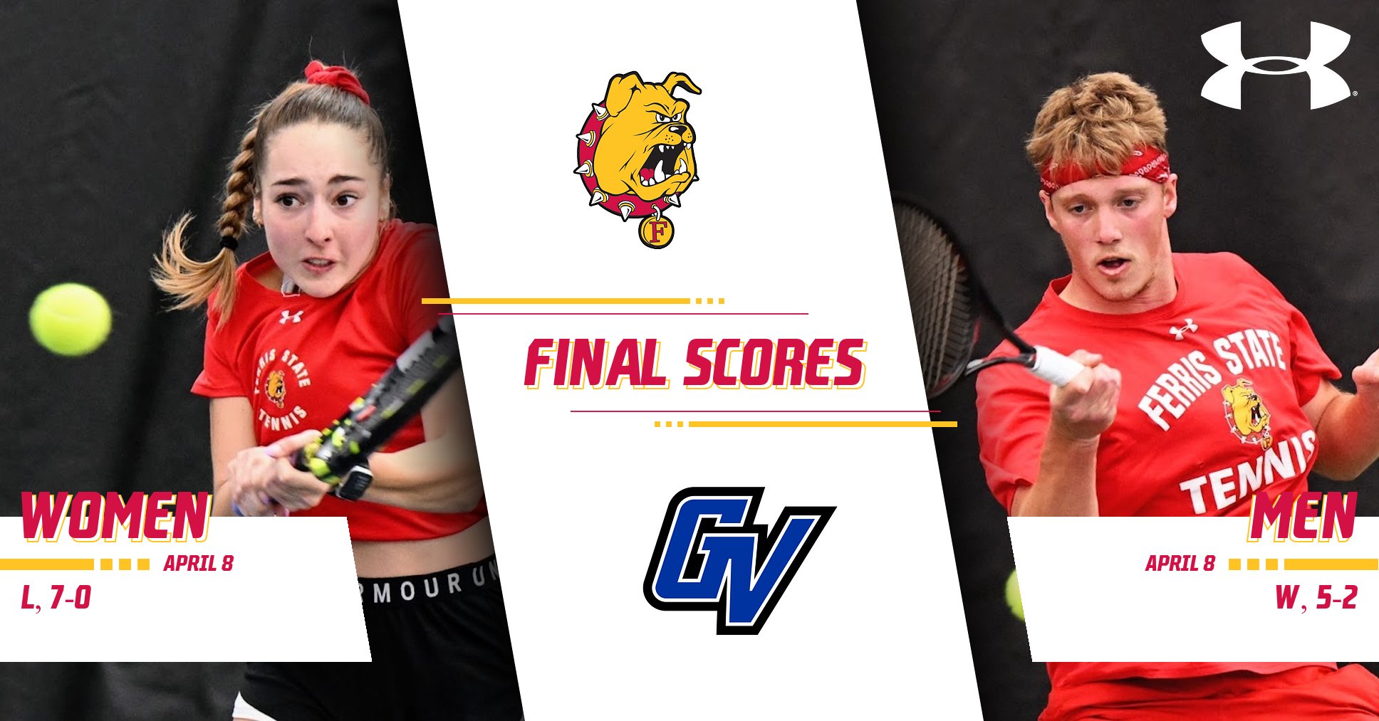 Ferris State Tennis Earns Split At GVSU As Men's Team Garners Win To Stay Atop GLIAC