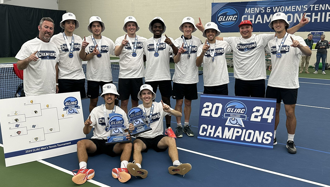 GLIAC TOURNEY CHAMPIONS! Ferris State Men's Tennis Beats Wayne State In Thrilling Title Match