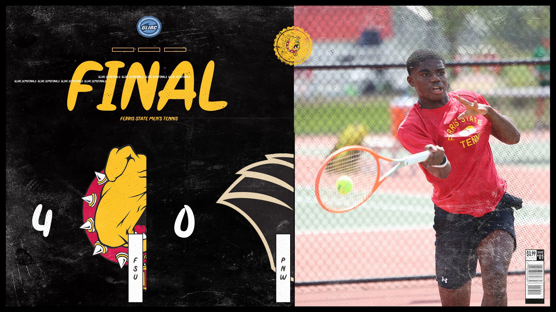 Ferris State Men's Tennis Advances To GLIAC Tourney Championship Match