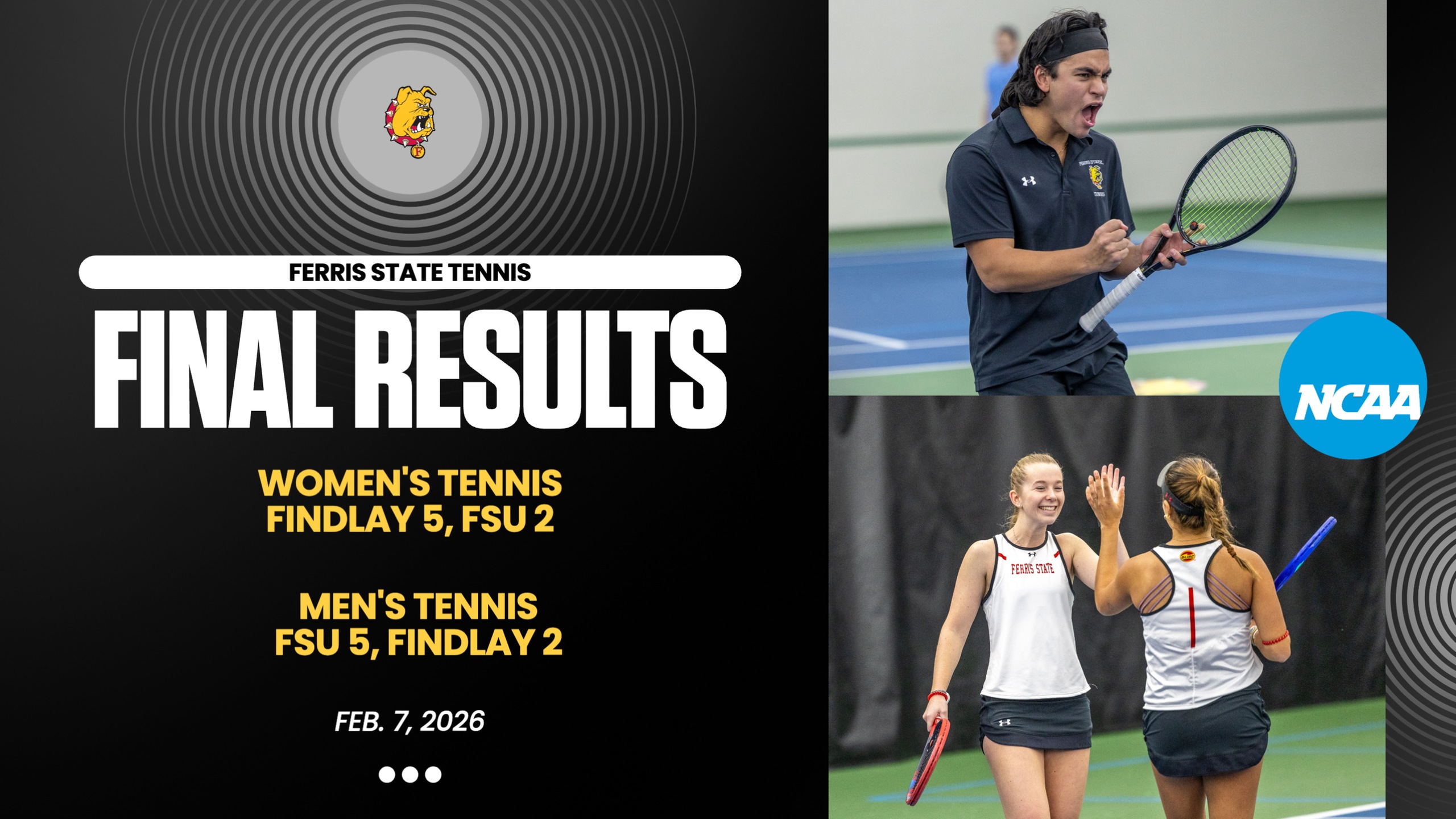 Ferris State Tennis Squads Come Away With Saturday Split Against Findlay