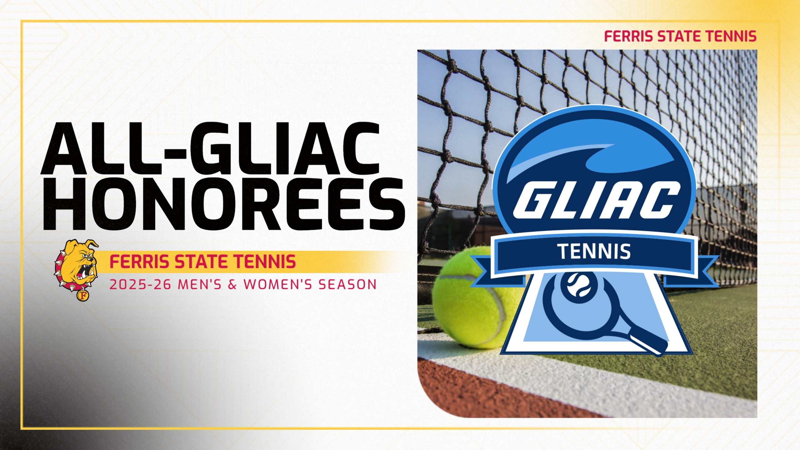 Eleven Ferris State Tennis Standouts Earn All-Conference Recognition