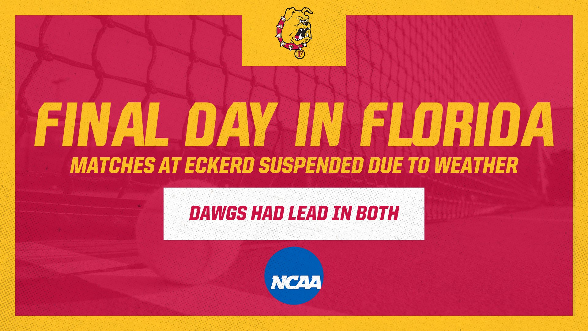 Ferris State Tennis Teams Close Spring Trip Leading Eckerd Before Weather Suspends Florida Matches