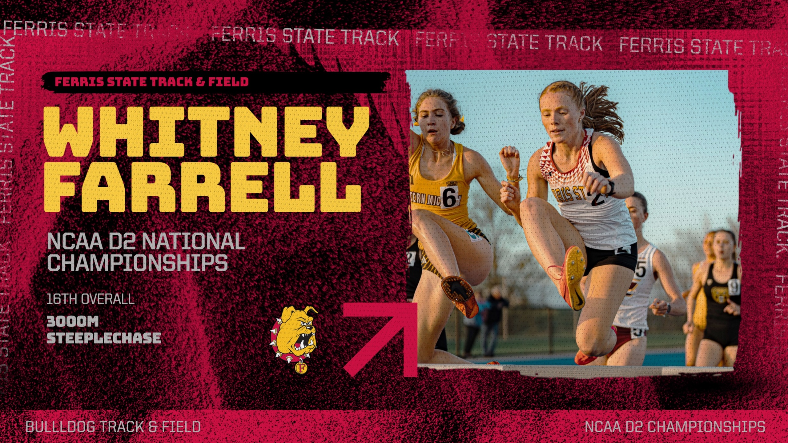 Ferris State's Whitney Farrell Places 16th Overall At NCAA D2 National Championships