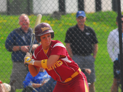 Lynsay Weaver tallied his first homer of the season with a three-run seventh-inning shot.  (Photo by Joe Gorby)