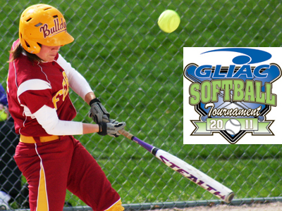 Stephanie Dusendang and the Bulldogs come up short in 5-4 GLIAC Tourney setback to  Ashland.  (Photo by Sandy Gholston)