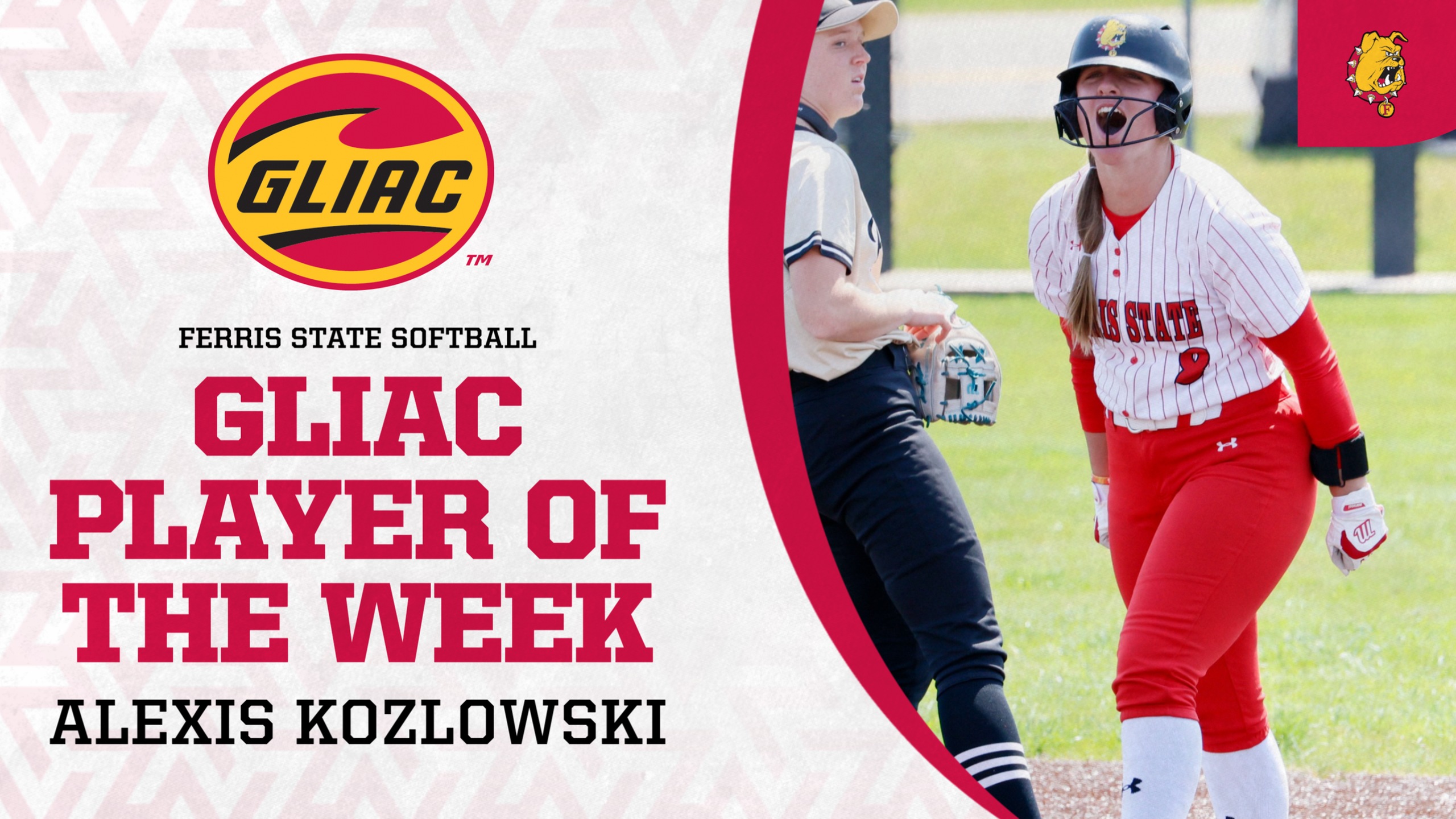 FSU's Alexis Kozlowski Claims GLIAC Player Of Week Softball Honors