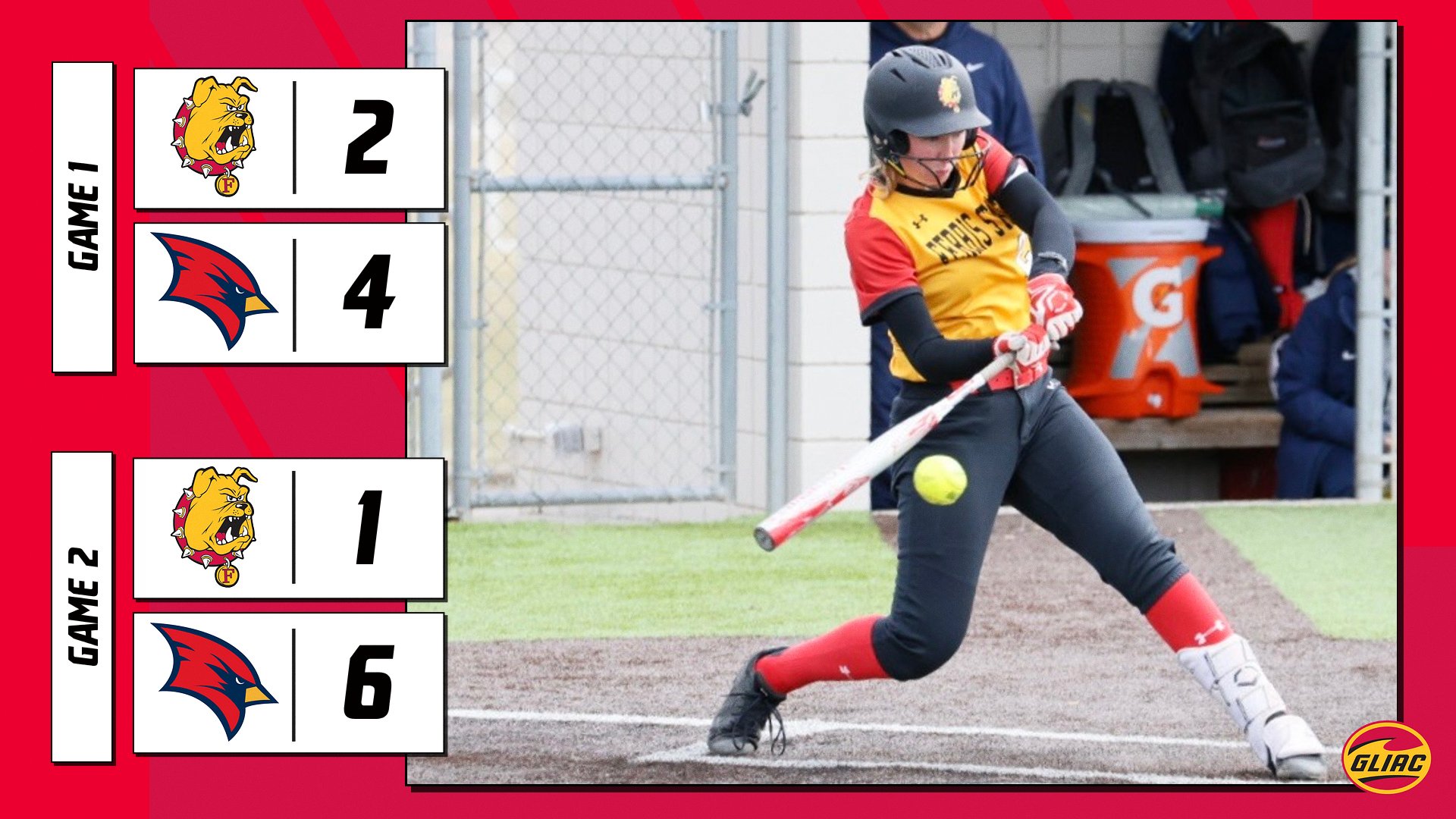 Ferris State Drops League Doubleheader To Defending Regional Champion SVSU