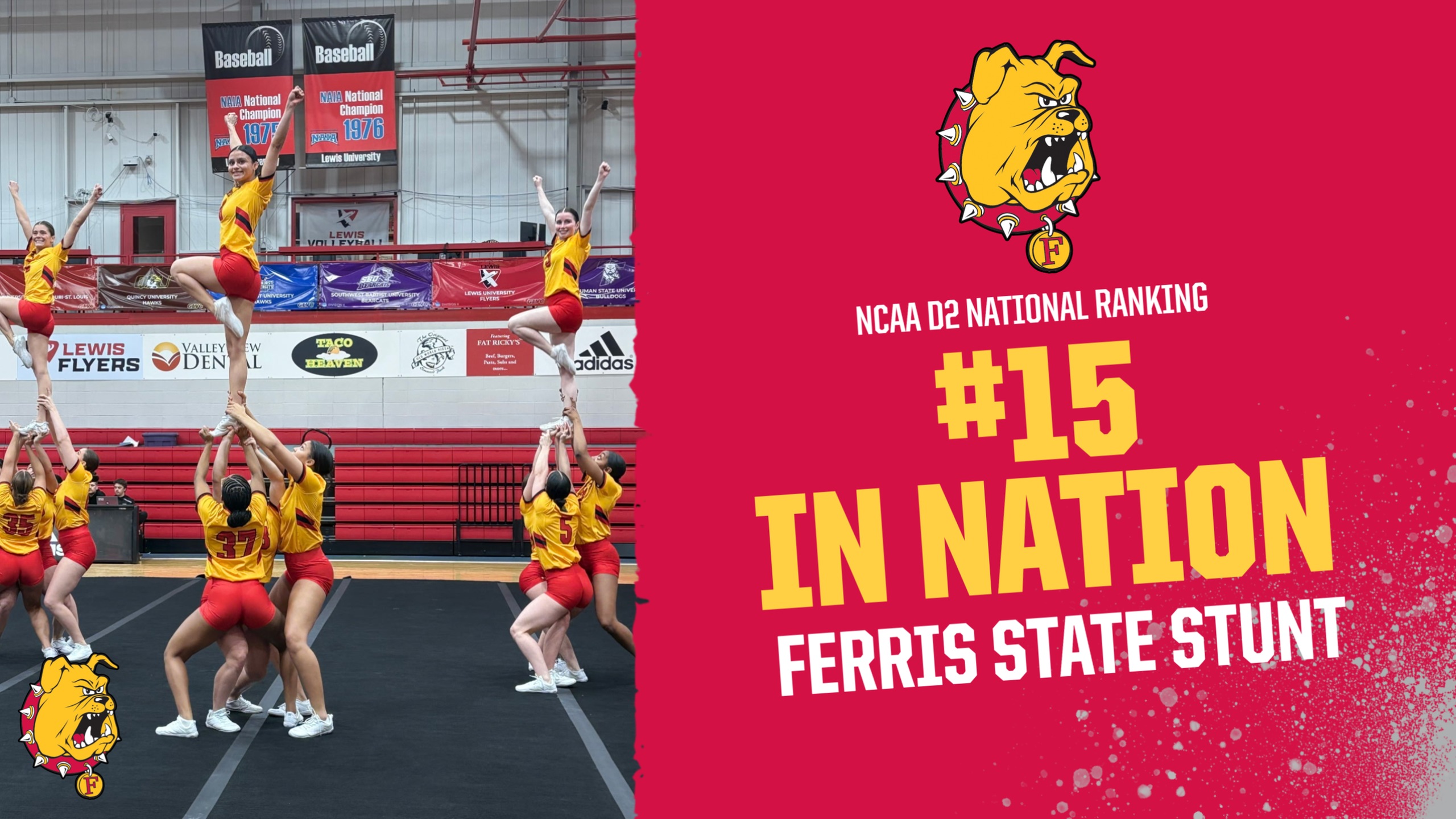 Ferris State STUNT Program Earns First NCAA D2 National Ranking In Inaugural Season