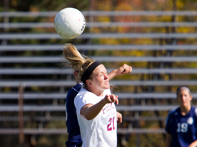 Freshman forward Emily Kraska tallied the Bulldogs' lone goal in the 3-1 conference loss at Findlay Friday.  (Photo by Ben Amato)