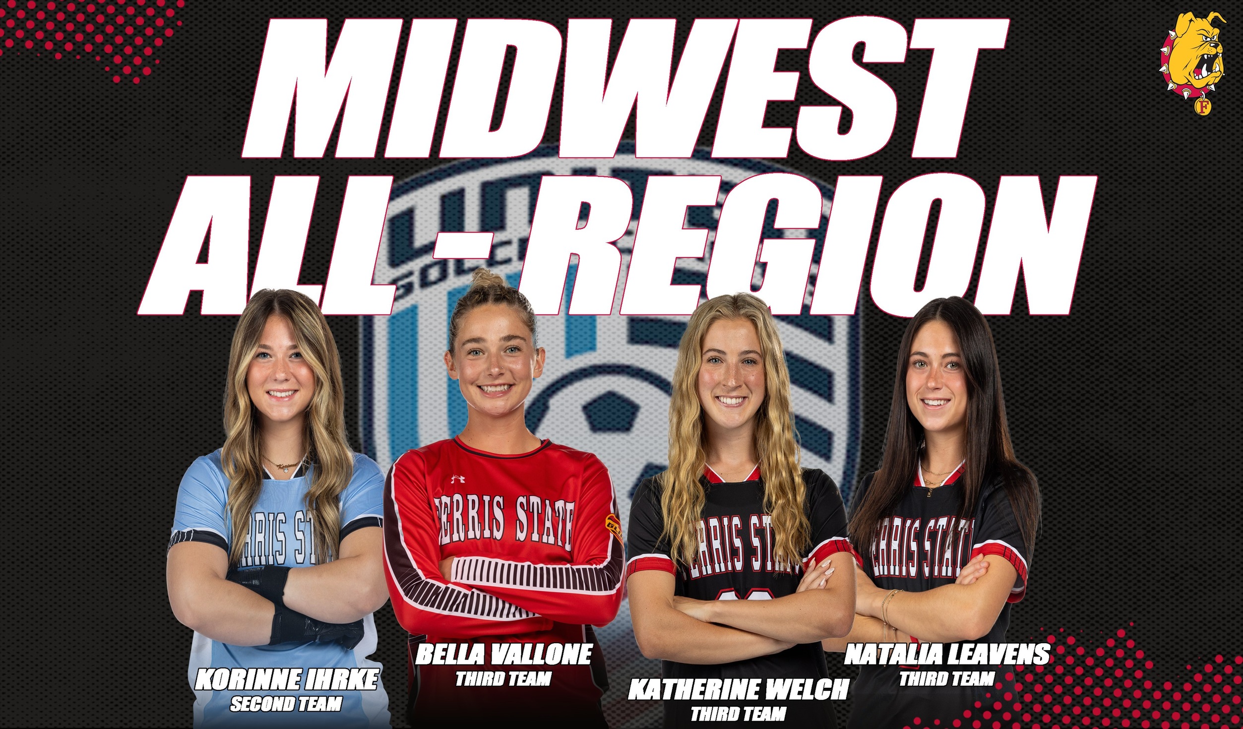 Four Ferris State Soccer Standouts Earn All-Midwest Region Honors