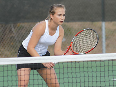 Ferris State women's tennis player Amy Ingle