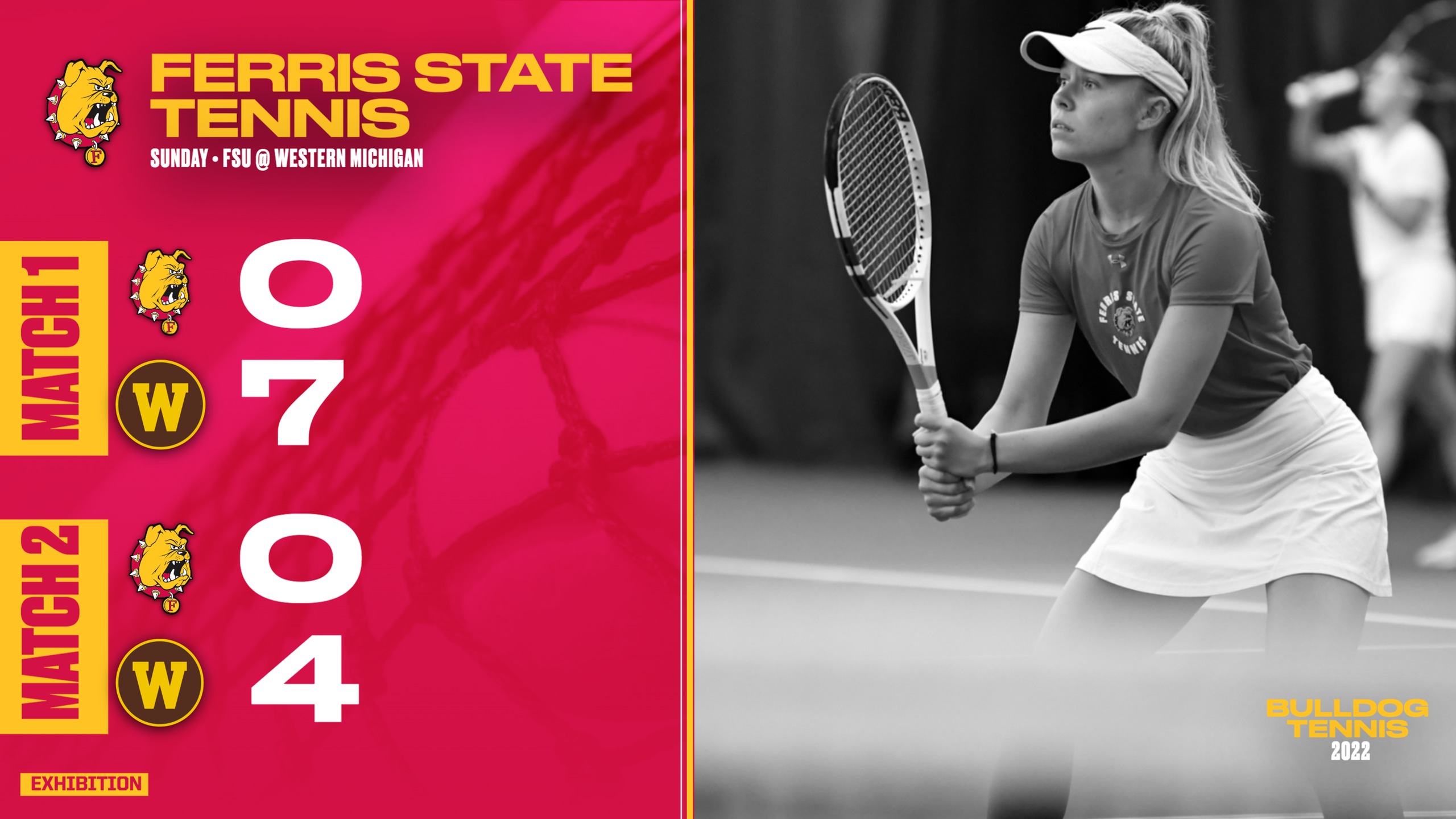 Bulldog Women's Tennis Battles Strong In Double Dip At D1 Western Michigan