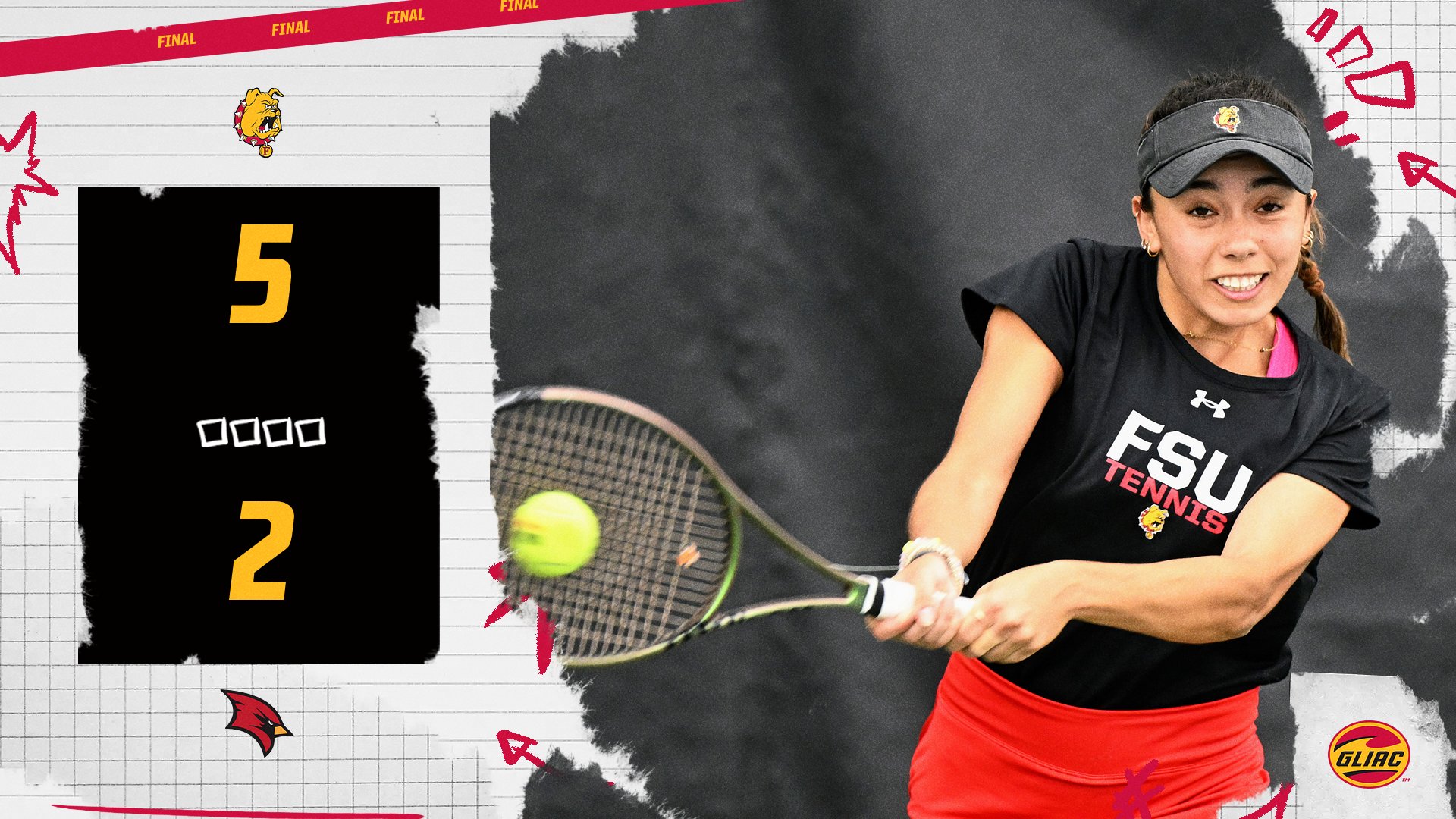 Ferris State Women's Tennis Earns Impressive Conference Home Win Over SVSU