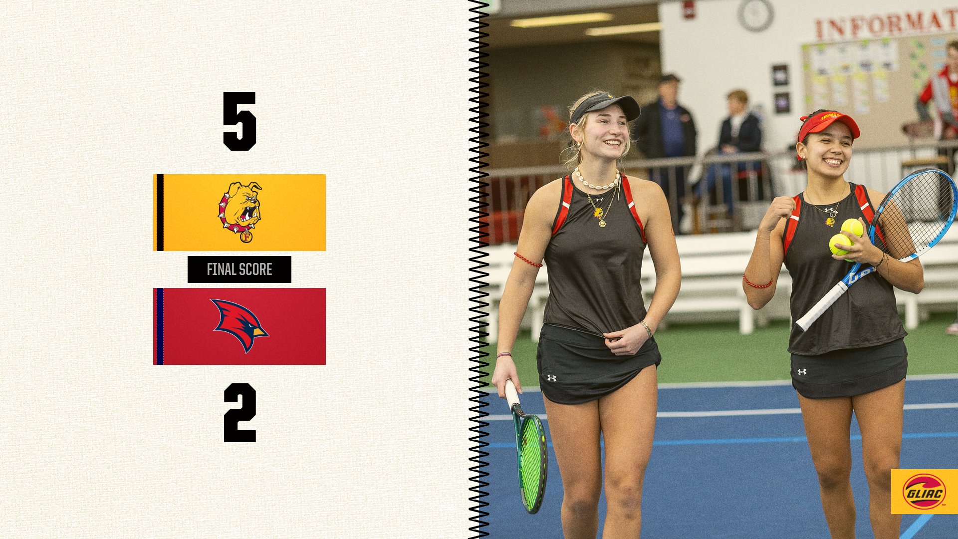 Ferris State Women's Tennis Wins GLIAC Opener Over Saginaw Valley State