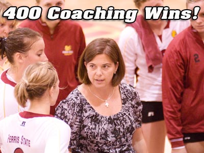 Volleyball Head Coach Tia Brandel-Wilhelm Records Her 400th Career Win