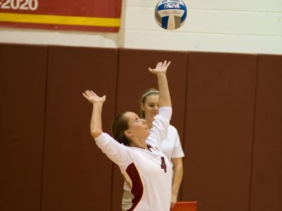 Junior Dana Ruttle led Ferris State with a match-high tying 11 digs to go with a pair of service aces in the victory over Missouri-St. Louis.