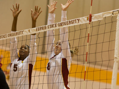 Arielle Goodson (#5) and Ashley Huntey (#8) have helped the Bulldogs win five of their last six matches to date.