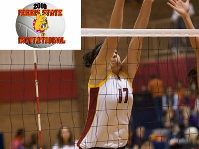 Aly Brecht's seven kills and digs apiece help Ferris State to a season-opening 3-1 start.