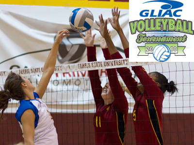 Samantha Fordyce and Arielle Goodson helped the Bulldogs to their seventh straight win and an appearance in this Saturday's GLIAC Tournament Semifinals.  (Photo by Ben Amato)