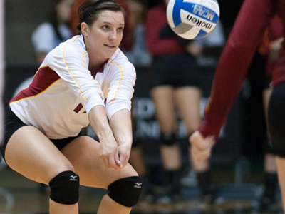 Lisa Tobiczyk had a season-high 22 digs and four aces against Northwood.  (Photo by Ben Amato)