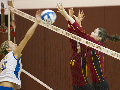 Ferris Volleyball Blanks Lake Superior State