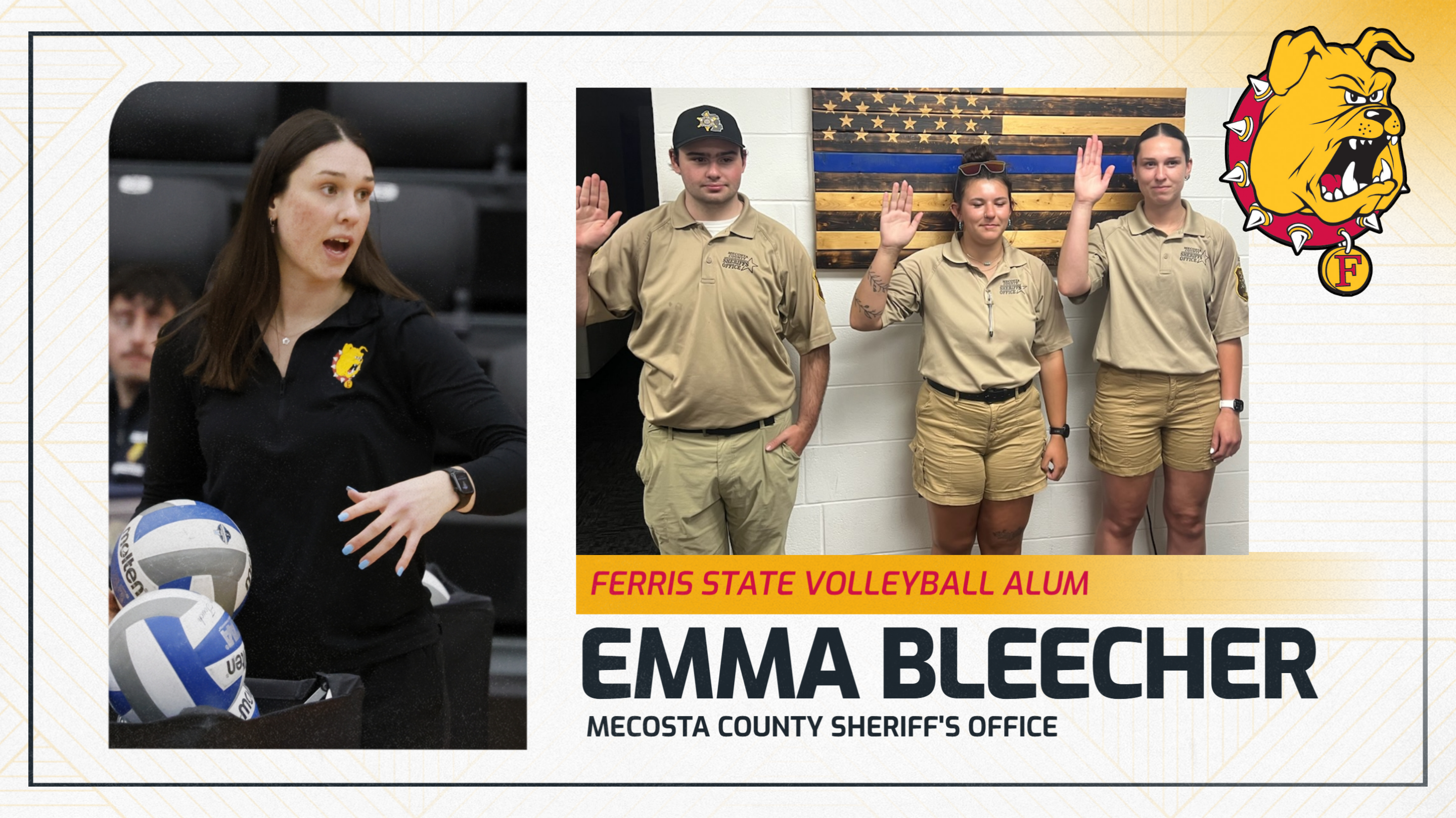FEATURE: Summer Internship Launches Law Enforcement Career for Ferris State Volleyball Alum Emma Bleecher