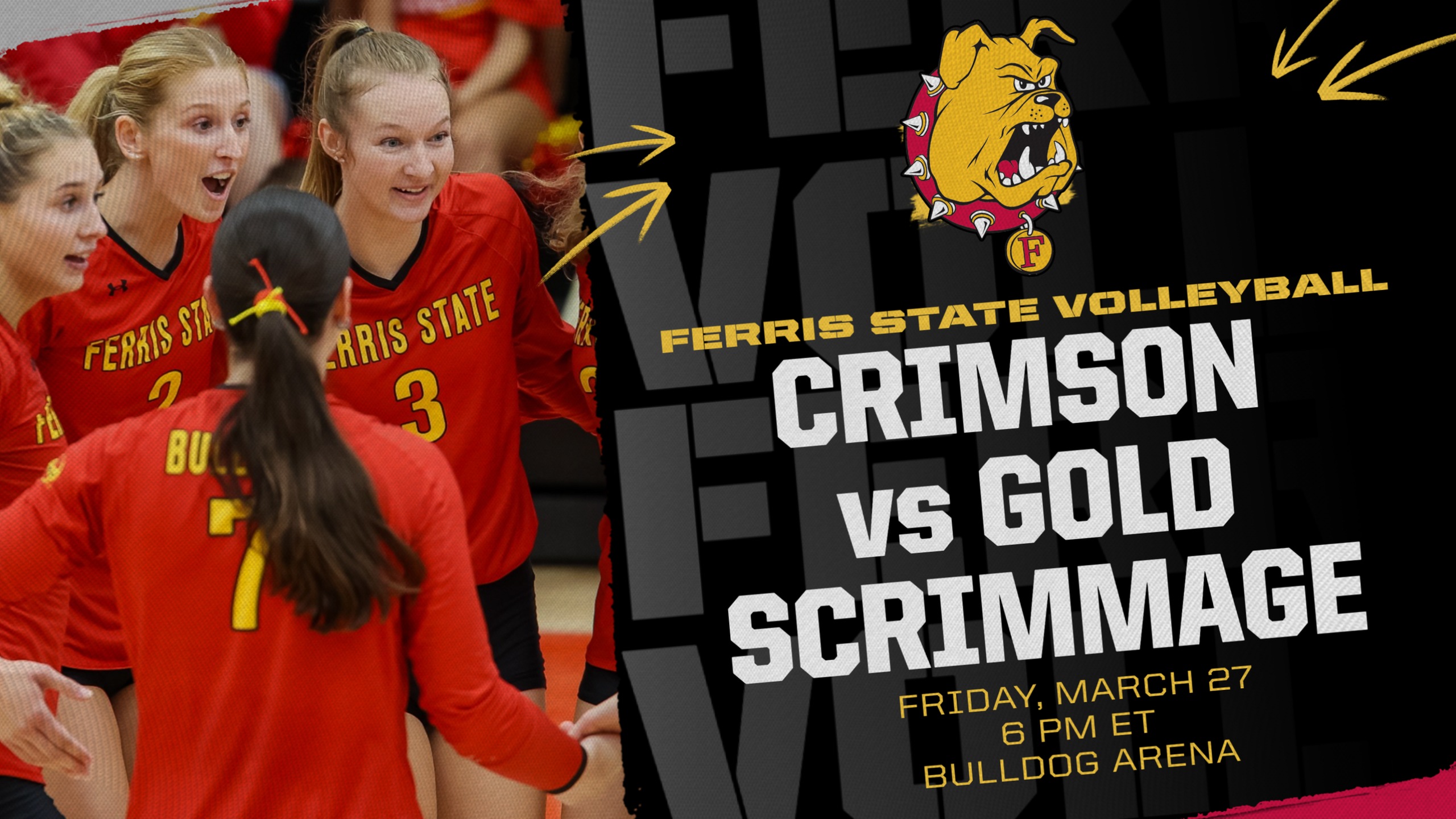 Ferris State Volleyball Midst Spring Schedule; Host Crimson & Gold Scrimmage Friday Night