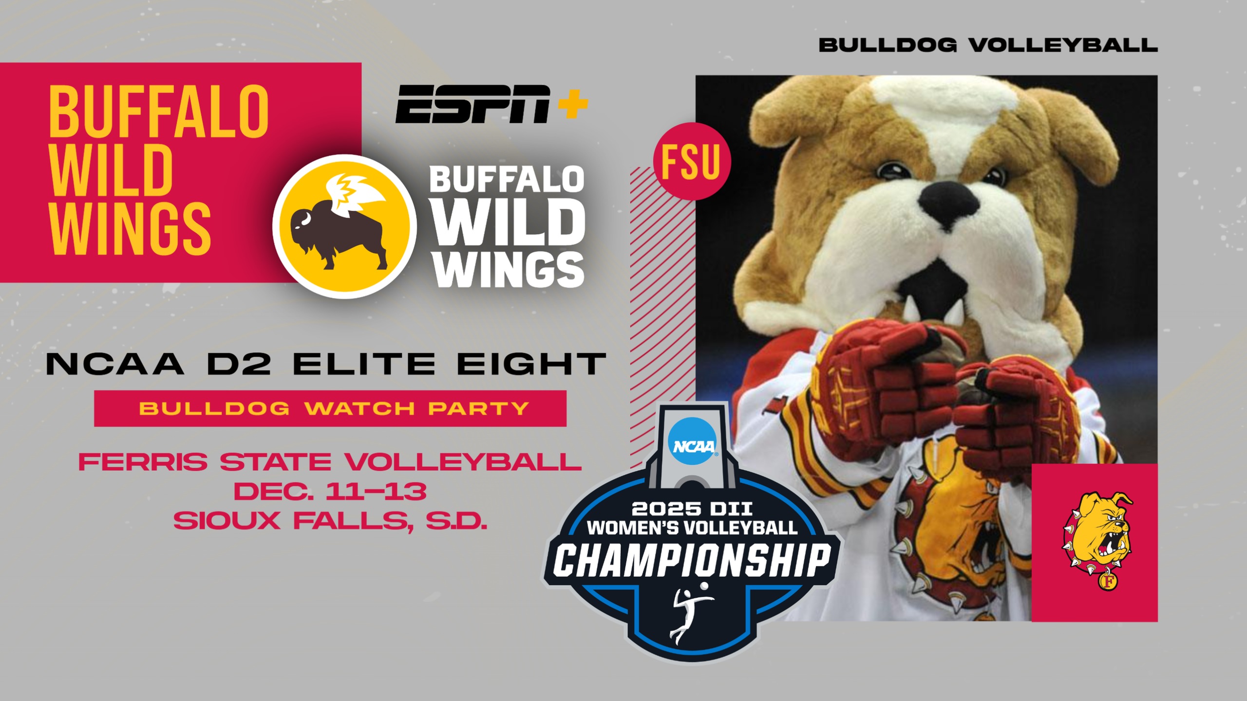 Ferris State Volleyball Watch Party Planned At Buffalo Wild Wings For D2 Elite Eight