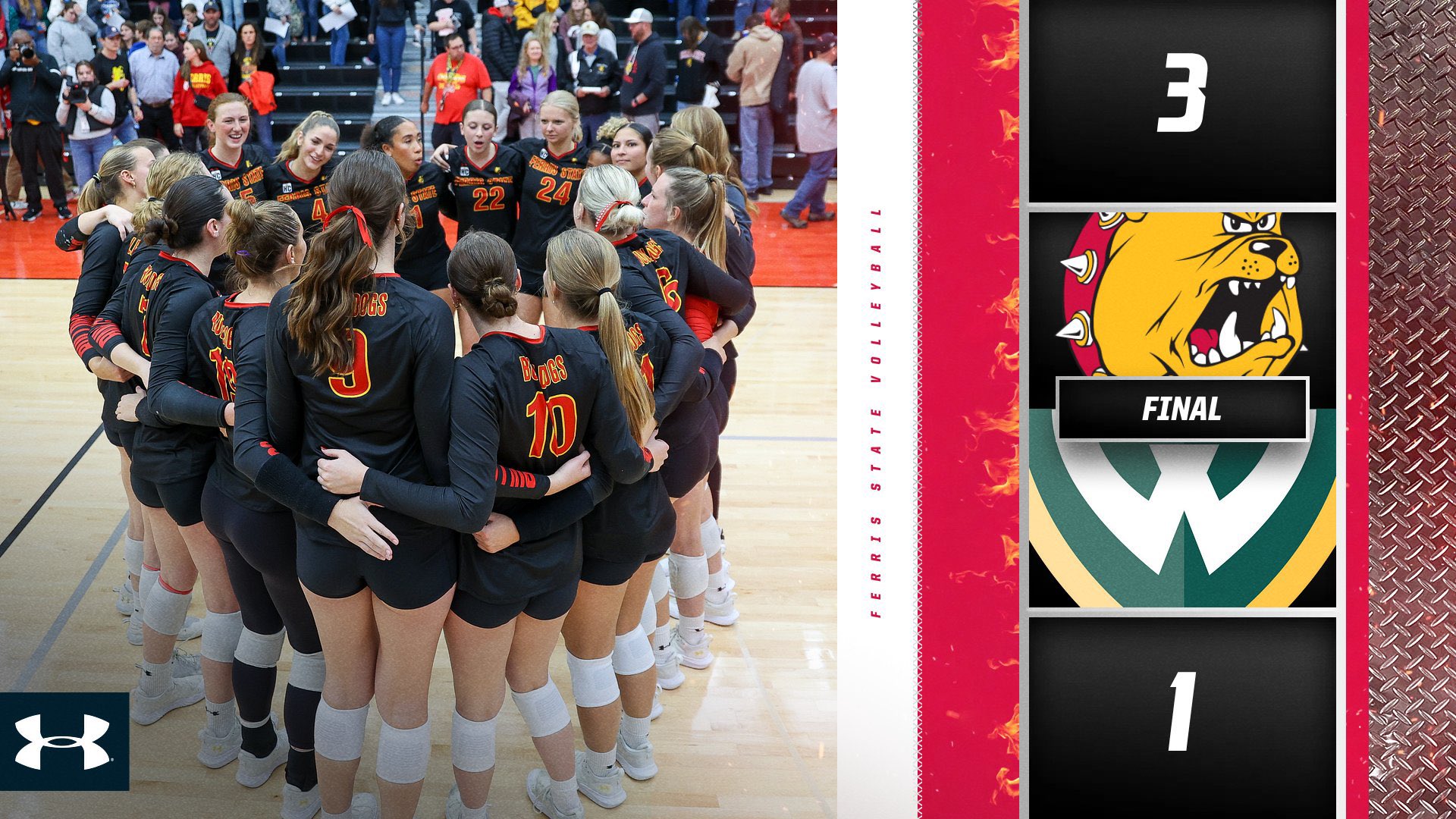 #12 Ferris State Bounces Back To Beat Wayne State 3-1 On Saturday