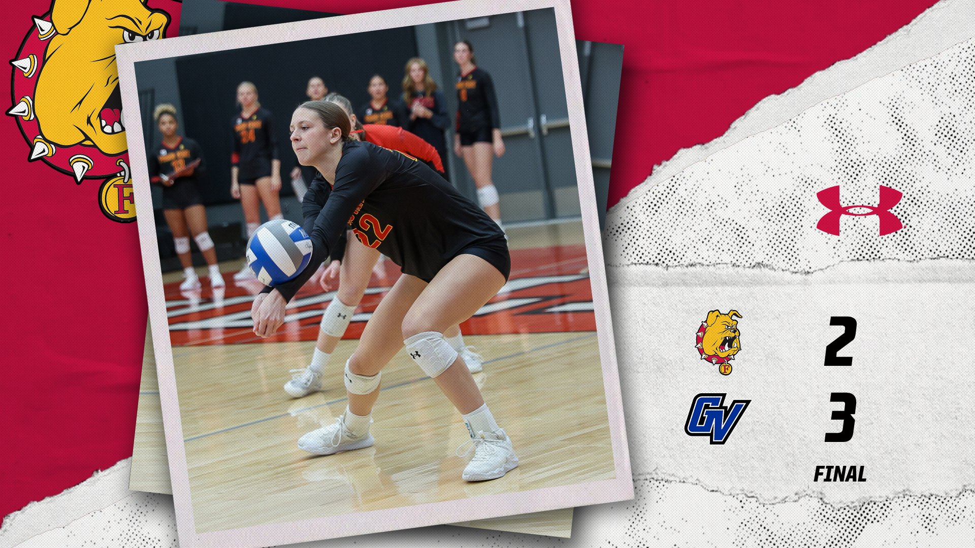 #12 Ferris State Volleyball Drops Five-Set Showdown To #19 GVSU