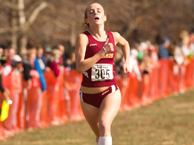 FSU's Tina Muir runs to victory in Saturday's regional championships (Timothy D. Sofranko)